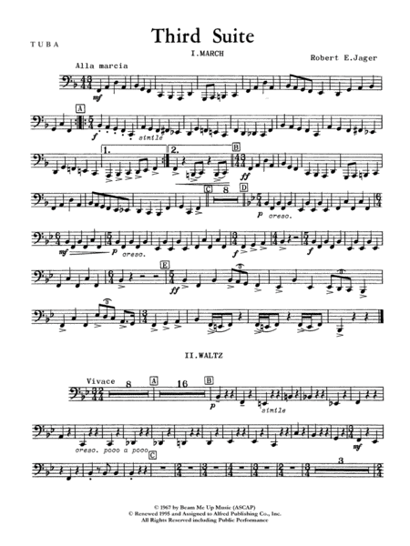 Third Suite (I. March, II. Waltz, III. Rondo): Tuba