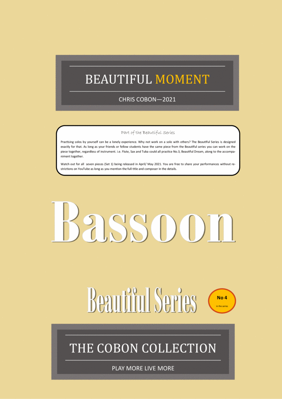 No.4 Beautiful Moment (Bassoon) Bassoon Solo scores gallery preview page 1