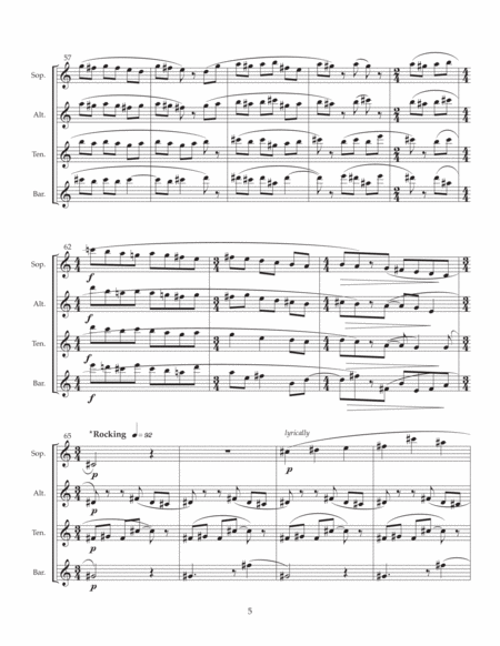 Song for Margot (Saxophone Quartet) image number null