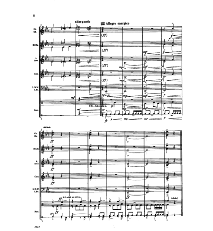 Thunder Mountain Overture Concert Band scores gallery preview page 9