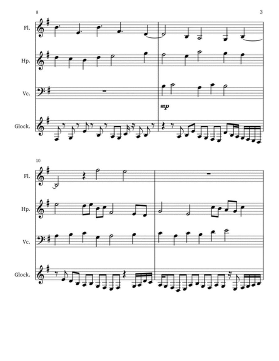 Ambrosia 143a for Flute, Harp, 'cello, Glockenspiel