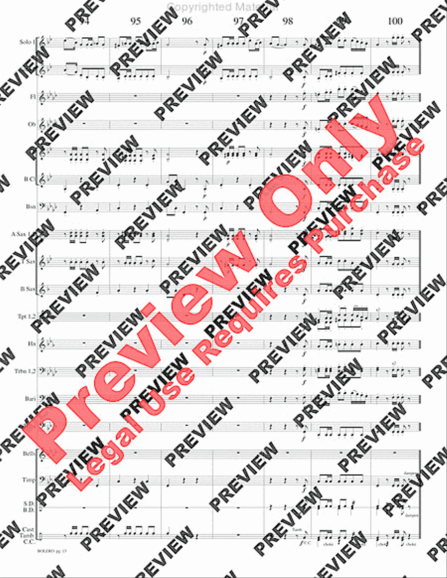Bolero Concert Band scores gallery preview page 16