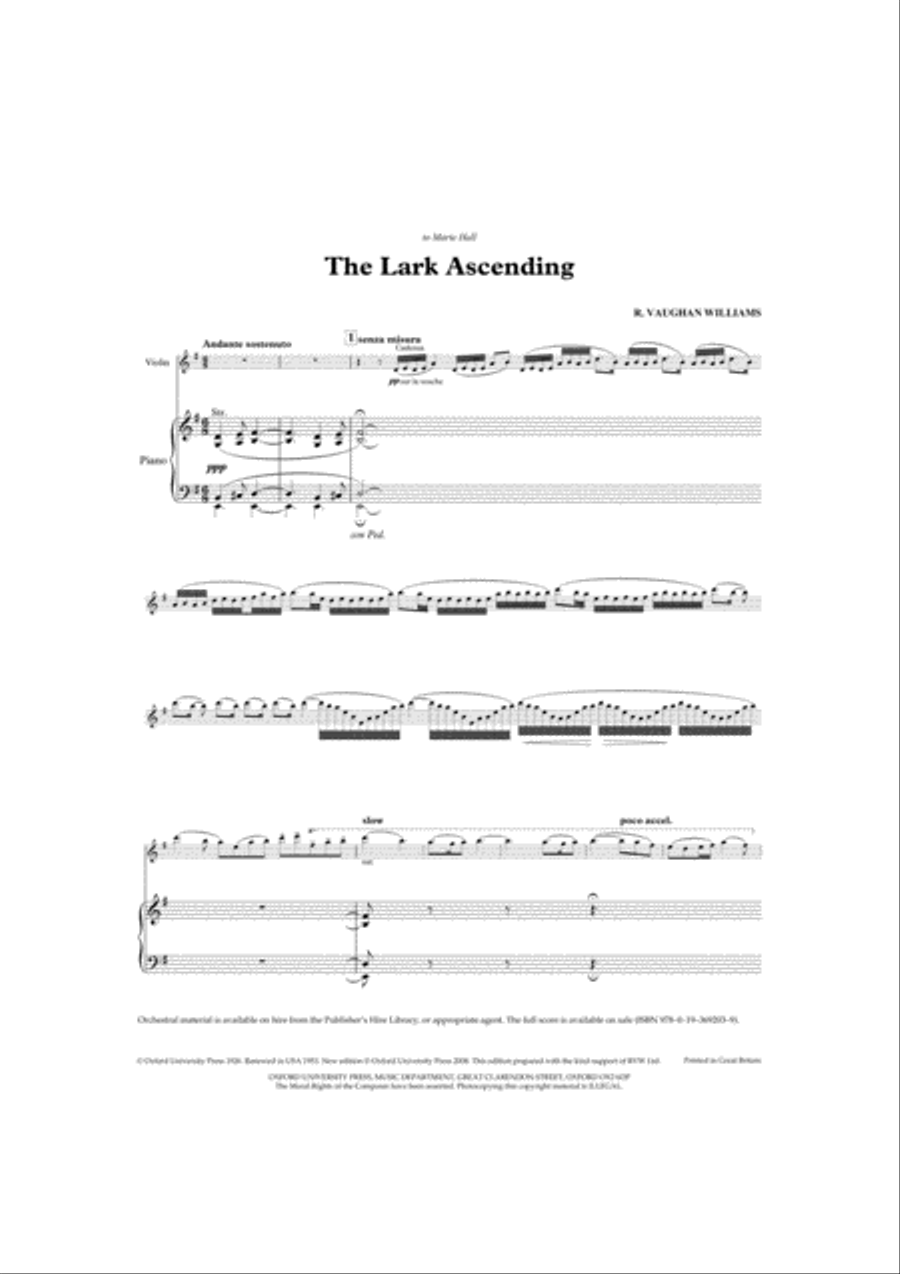 Lark Ascending Violin Solo scores gallery preview page 2