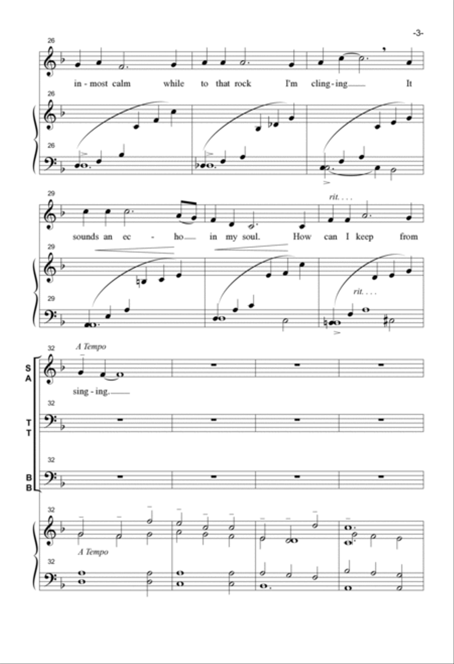 How Can I Keep From Singing 4-Part scores gallery preview page 3