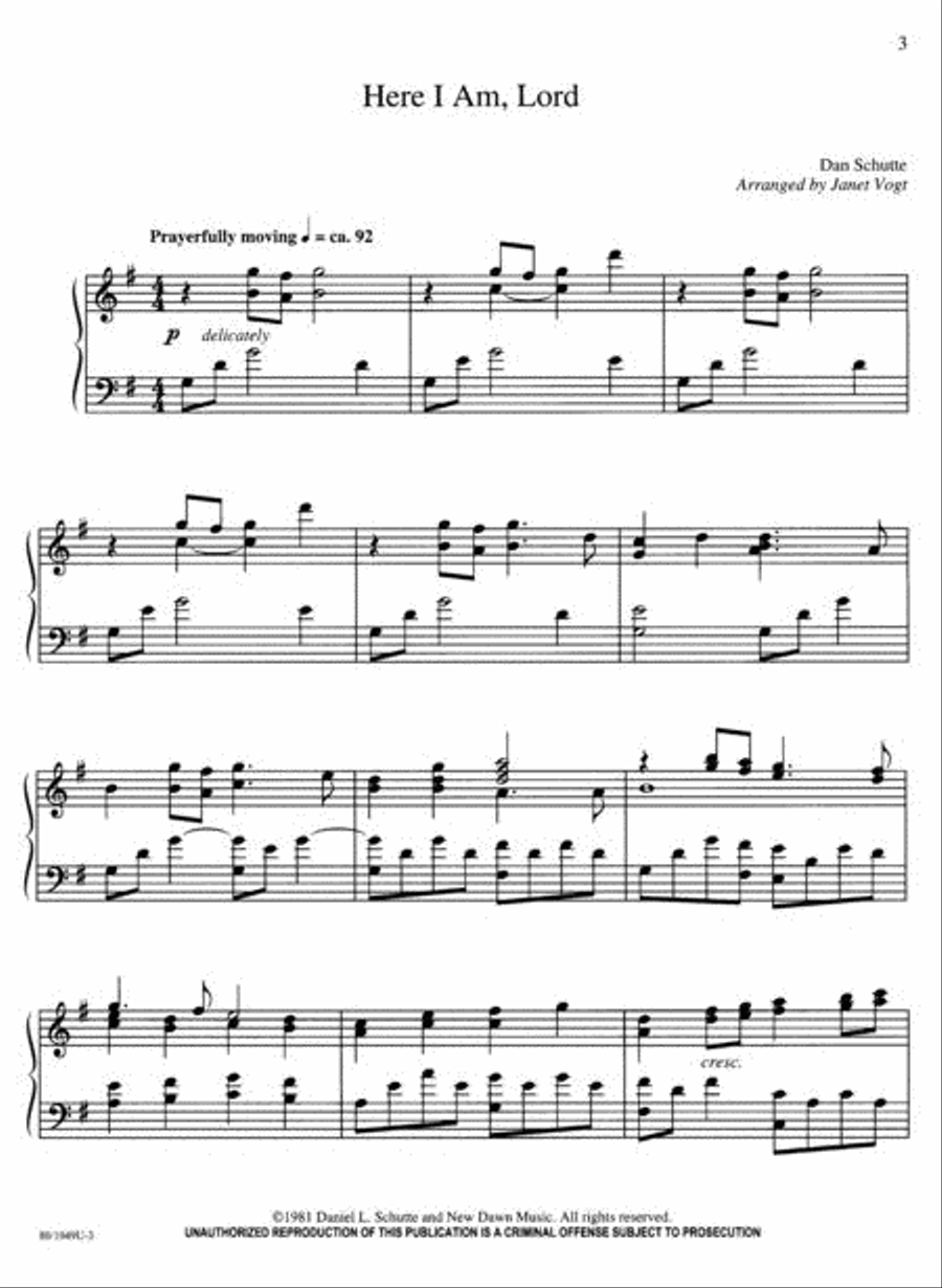 Here I Am Lord Here I Am Lord Piano Solo scores gallery preview page 2