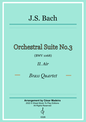 Air on G String - Brass Quartet (Full Score) - Score Only