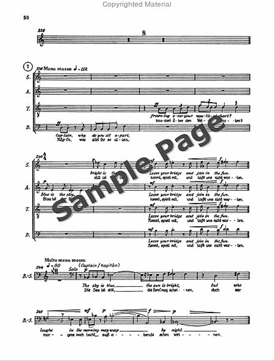 Henze Moralities(1967) Chor.score 4-Part scores gallery preview page 53