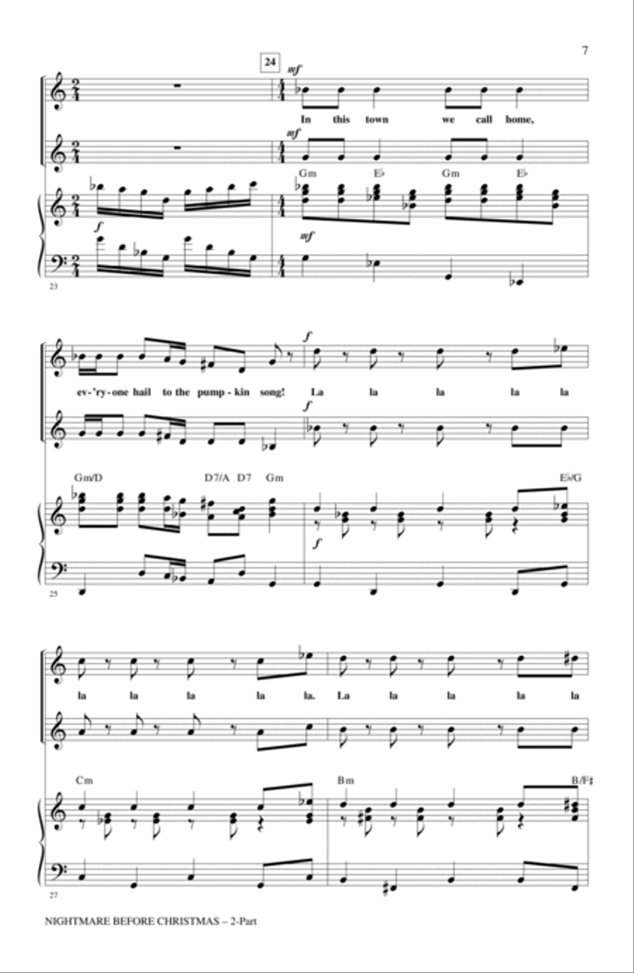 Nightmare Before Christmas (Medley) (arr. Alan Billingsley) 2-Part scores gallery preview page 5