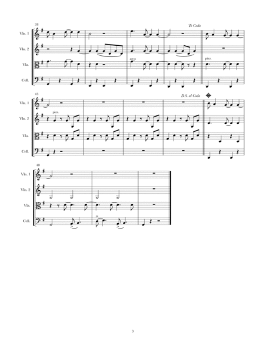 Flowers In Your Hair String Quartet scores gallery preview page 3