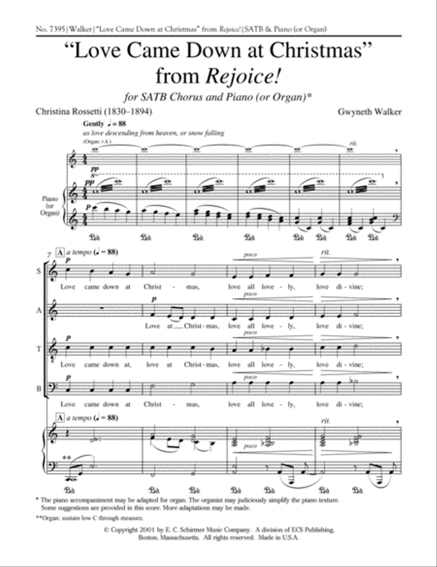 Rejoice!: 2. Love Came Down at Christmas 4-Part scores gallery preview page 2