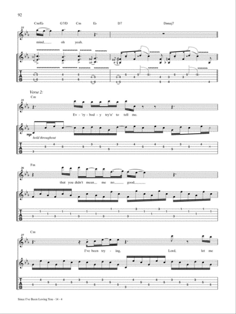Since I've Been Loving You Guitar Tablature scores gallery preview page 4