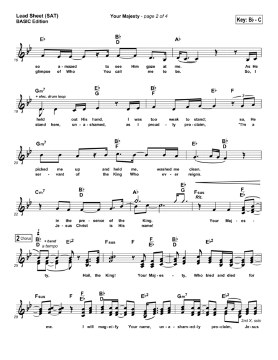 Your Majesty Your Majesty Piano scores gallery preview page 2