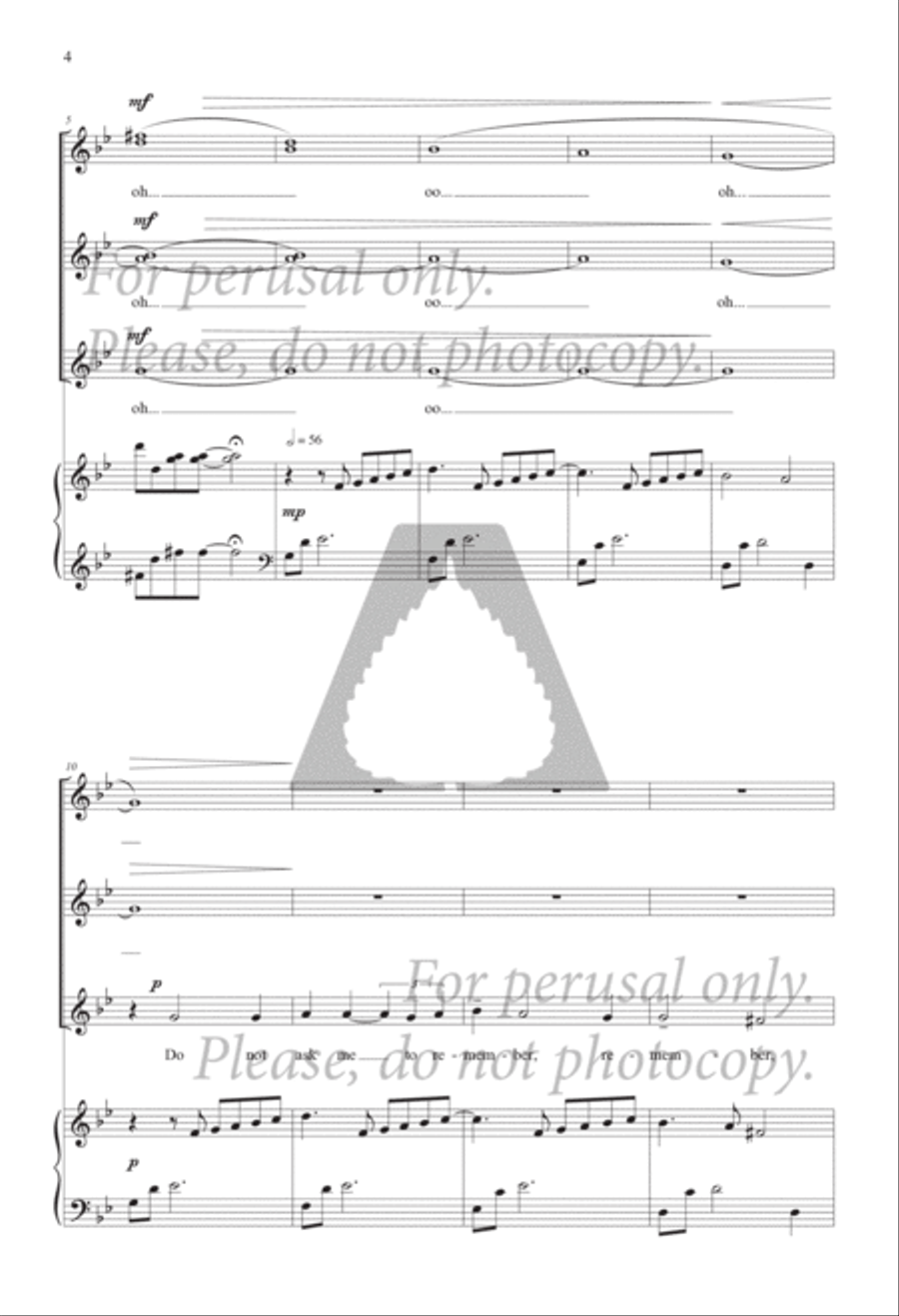 Do Not Ask Me to Remember SSA - Sheet Music page 3