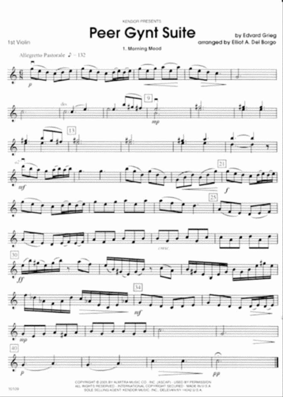 Peer Gynt Suite String Orchestra scores gallery preview page 2
