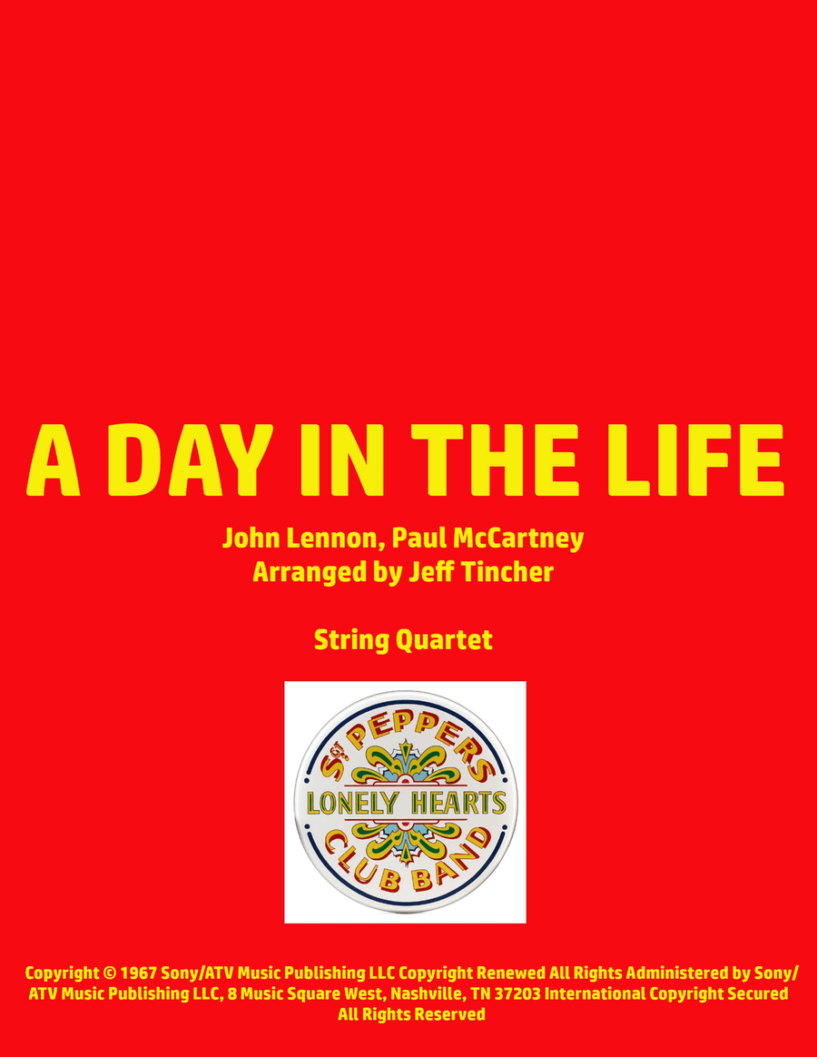A Day In The Life String Quartet scores gallery preview page 1