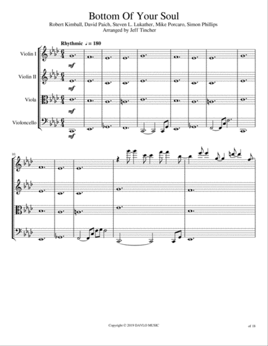 Bottom Of Your Soul String Quartet scores gallery preview page 2