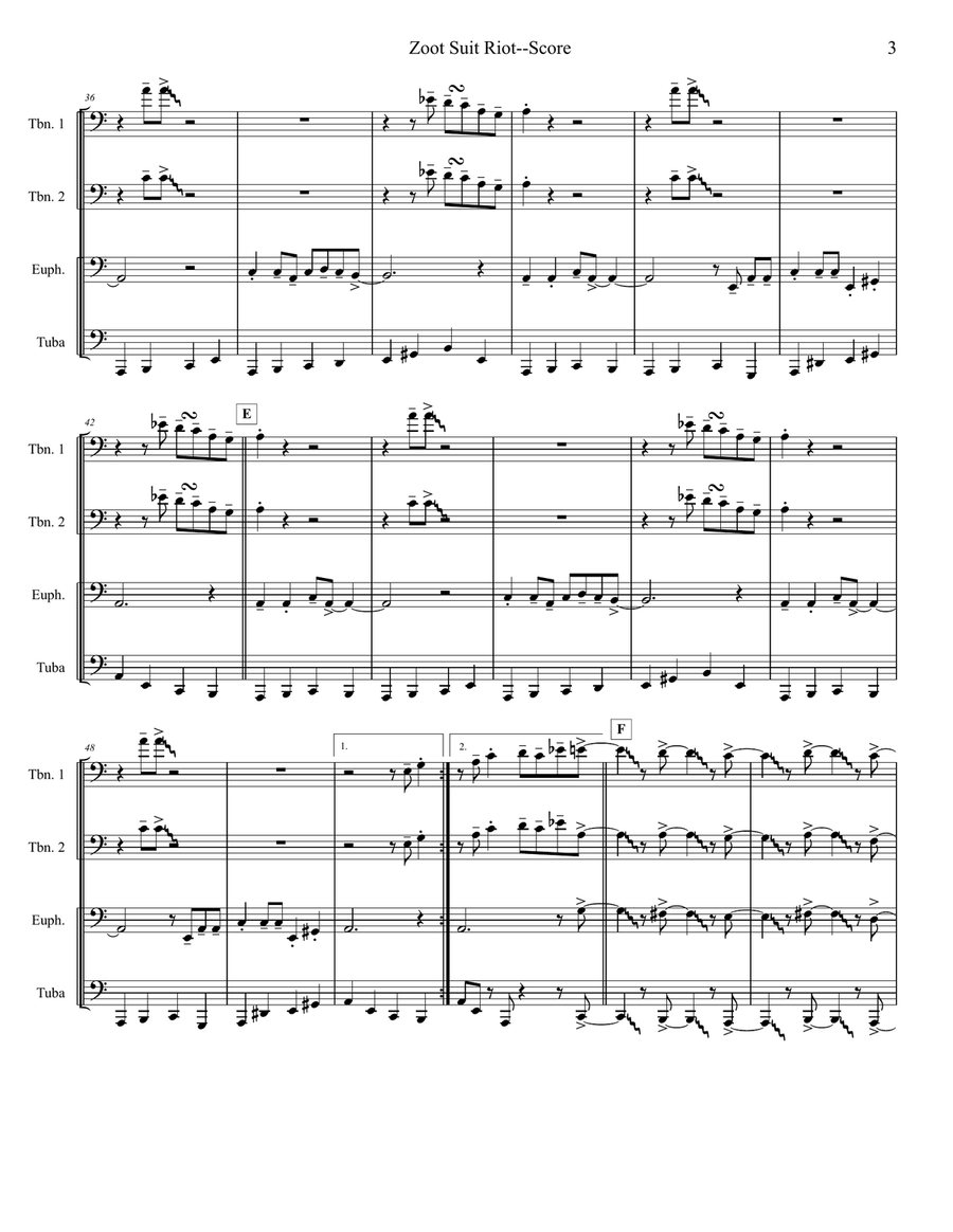 Zoot Suit Riot Zoot Suit Riot Brass Ensemble scores gallery preview page 3