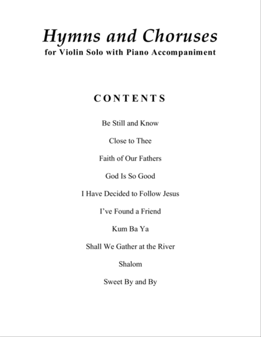 Hymns and Choruses (A Collection of 10 Easy Violin Solos with Piano Accompaniment) Violin Solo scores gallery preview page 4