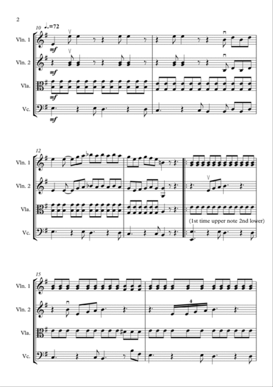 Feeling Good String Quartet scores gallery preview page 2