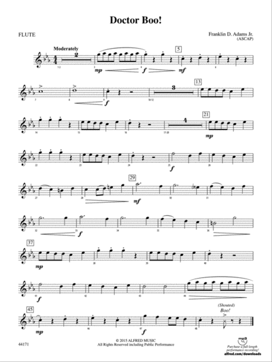 Doctor Boo!: Flute Concert Band scores gallery preview page 1