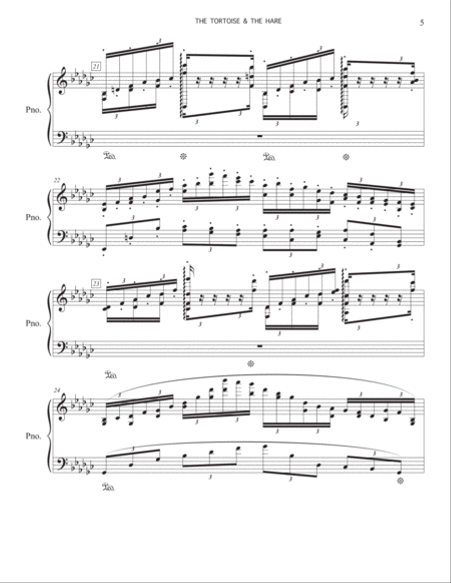 The Tortoise and the Hare Piano Solo scores gallery preview page 5
