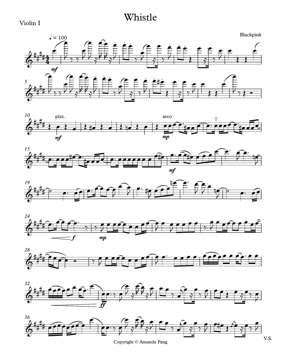 Whistle String Quartet scores gallery preview page 1