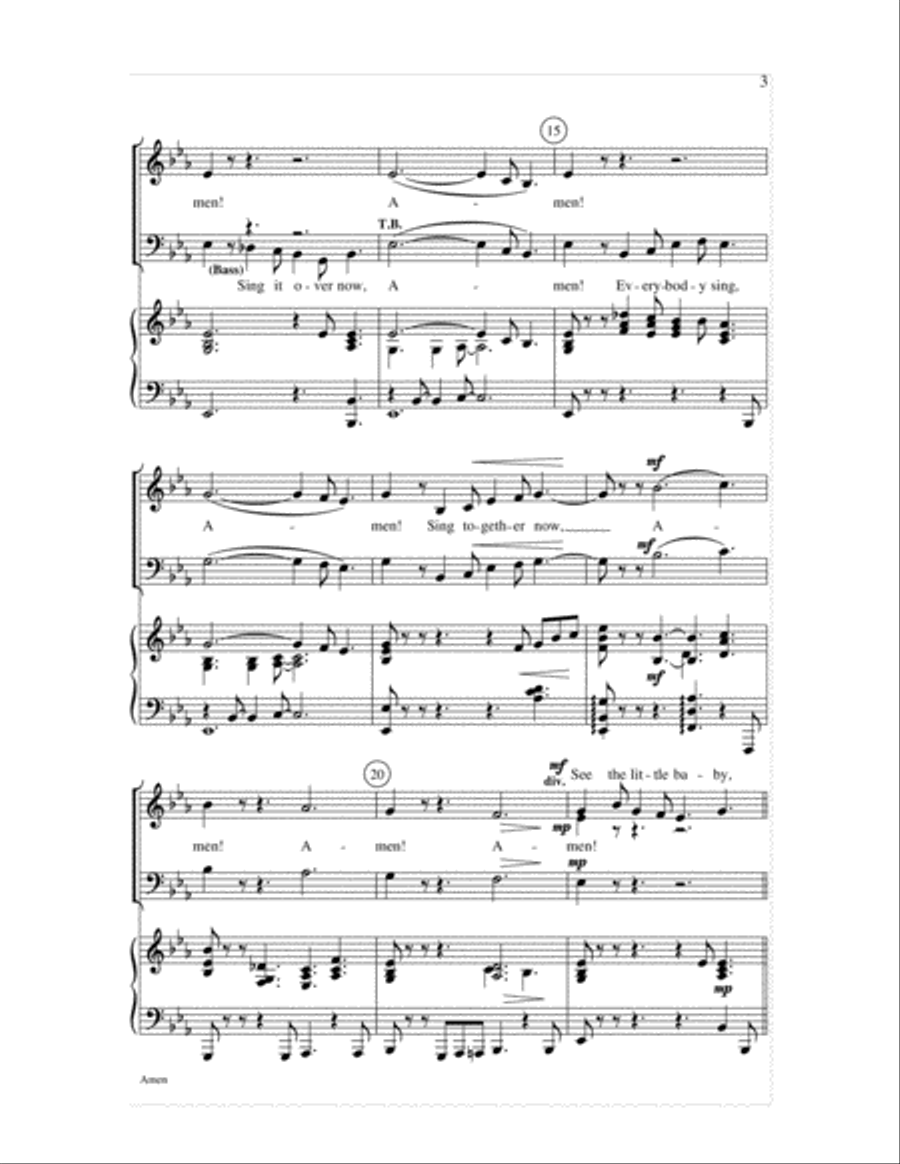 Amen 4-Part scores gallery preview page 3
