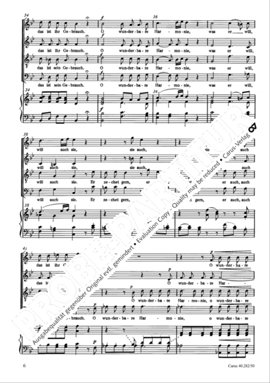 Die Harmonie in der Ehe 4-Part scores gallery preview page 7