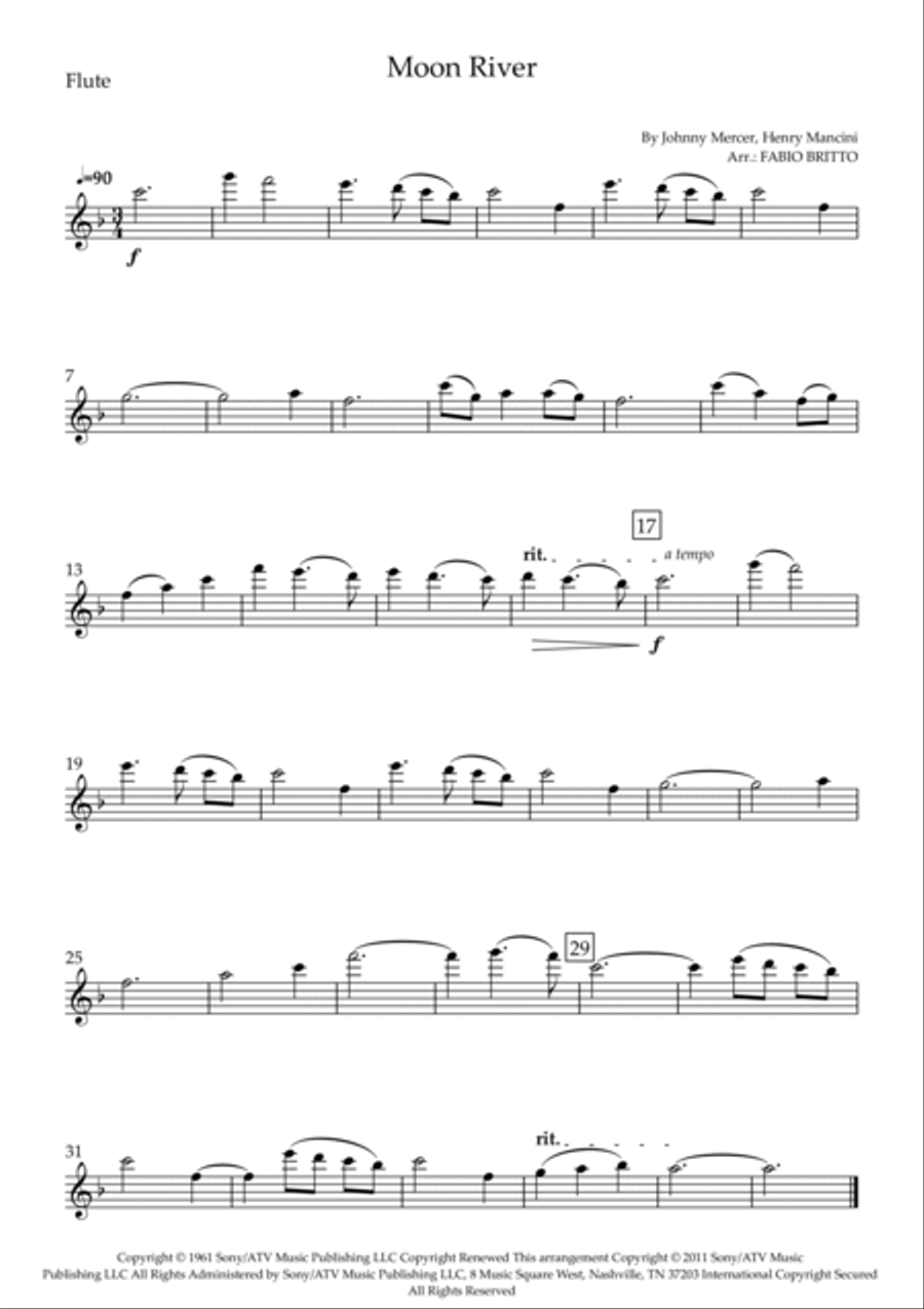 Moon River Moon River Woodwind Trio scores gallery preview page 3