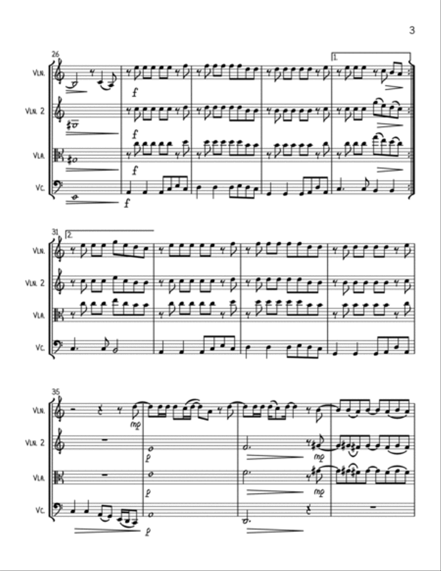 Flowers String Trio scores gallery preview page 3