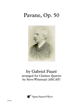 Book cover for Pavane, Op. 50 for Clarinet Quartet or Choir
