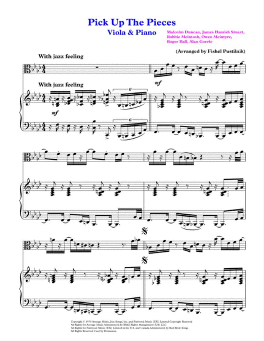 Pick Up The Pieces Viola scores gallery preview page 2