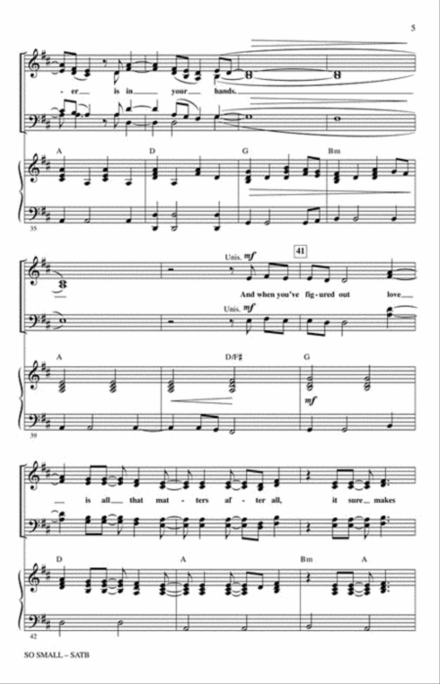 So Small So Small Show Choir scores gallery preview page 3