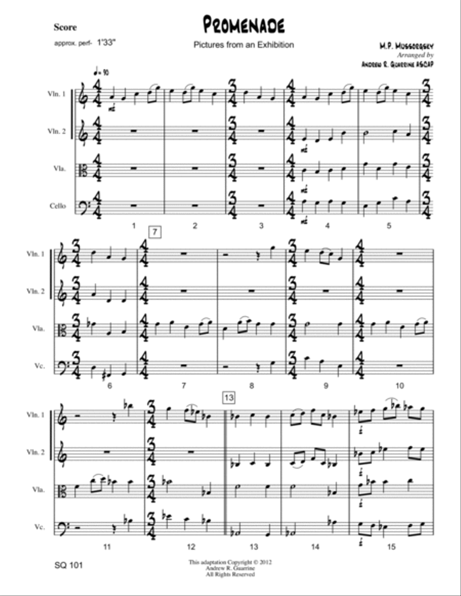 Promenade String Quartet scores gallery preview page 3