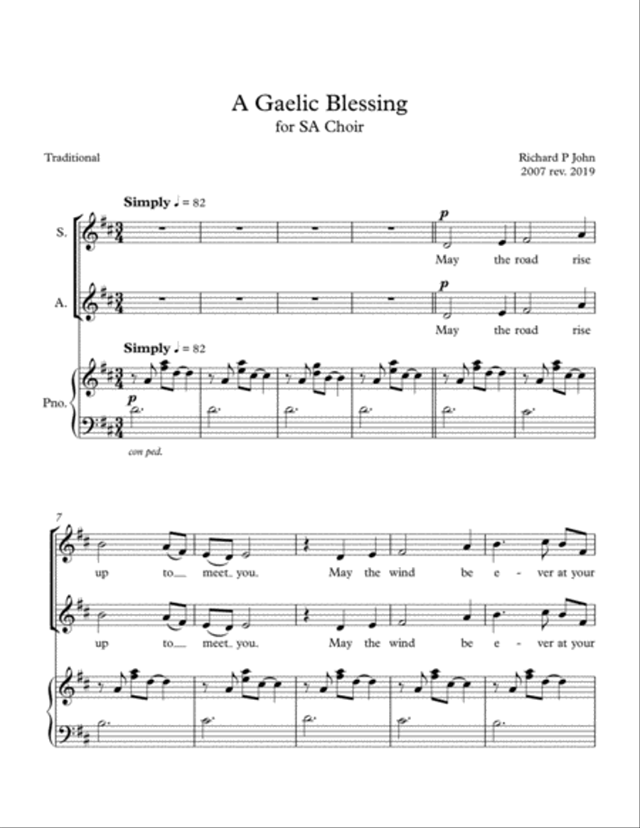 A Gaelic Blessing A Gaelic Blessing 4-Part scores gallery preview page 1
