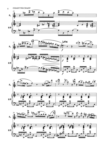 'Coast To Coast' By Stephen Davies, for Flute / Keyboard