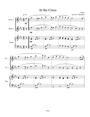 Book cover for At the Cross (flute duet) with optional piano accompaniment