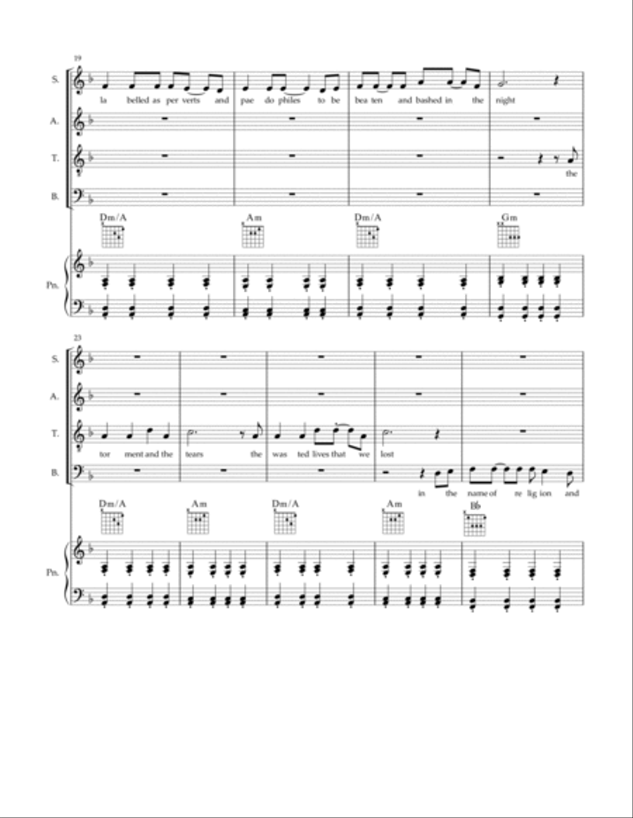 Rainbow Family 4-Part scores gallery preview page 3