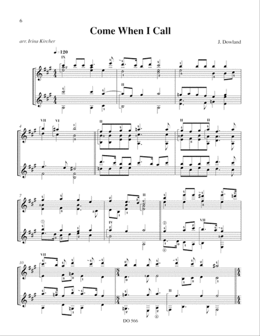 Six Luth Songs Six Luth Songs Classical Guitar scores gallery preview page 6