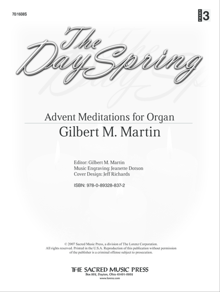 The DaySpring Organ scores gallery preview page 1