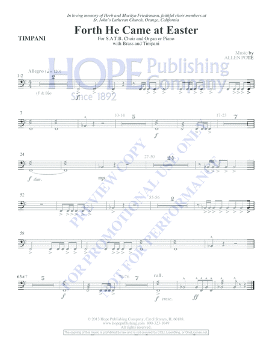 Forth He Came at Easter 4-Part scores gallery preview page 20