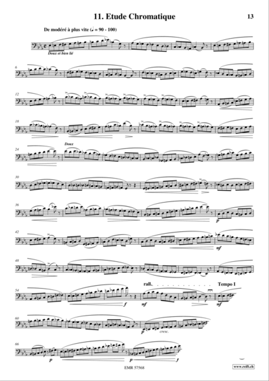 32 Etudes de Perfectionnement Bassoon Solo scores gallery preview page 13