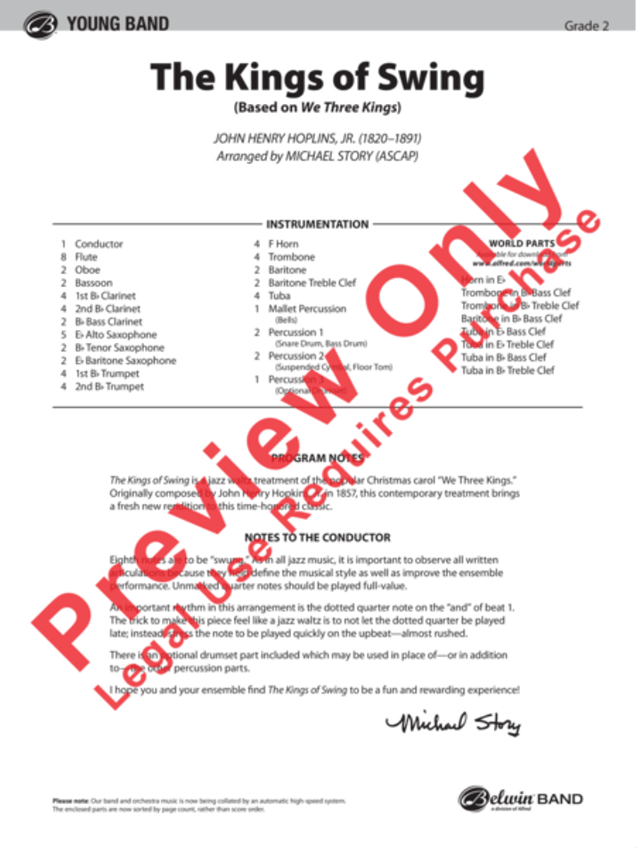 The Kings of Swing Concert Band scores gallery preview page 2