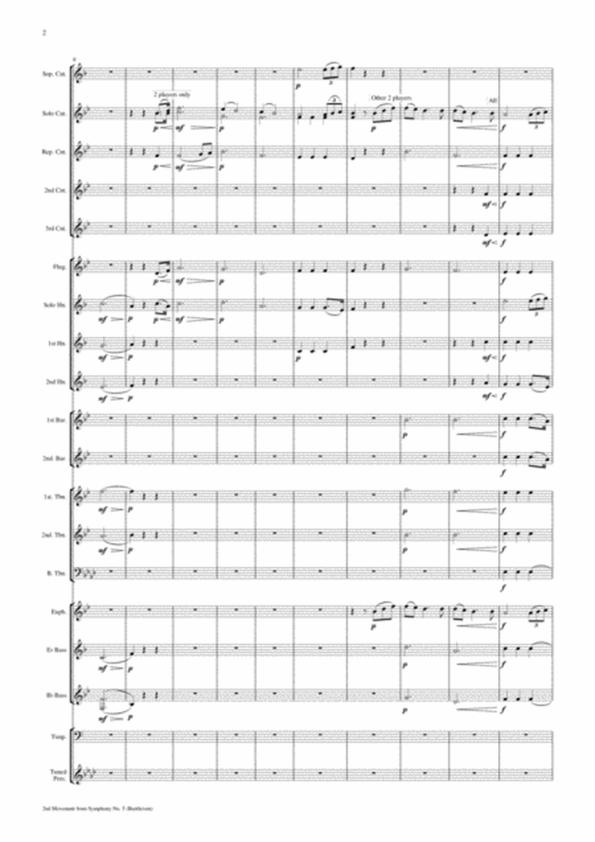 2nd Movement from Symphony No. 5 (Beethoven) - Brass Band