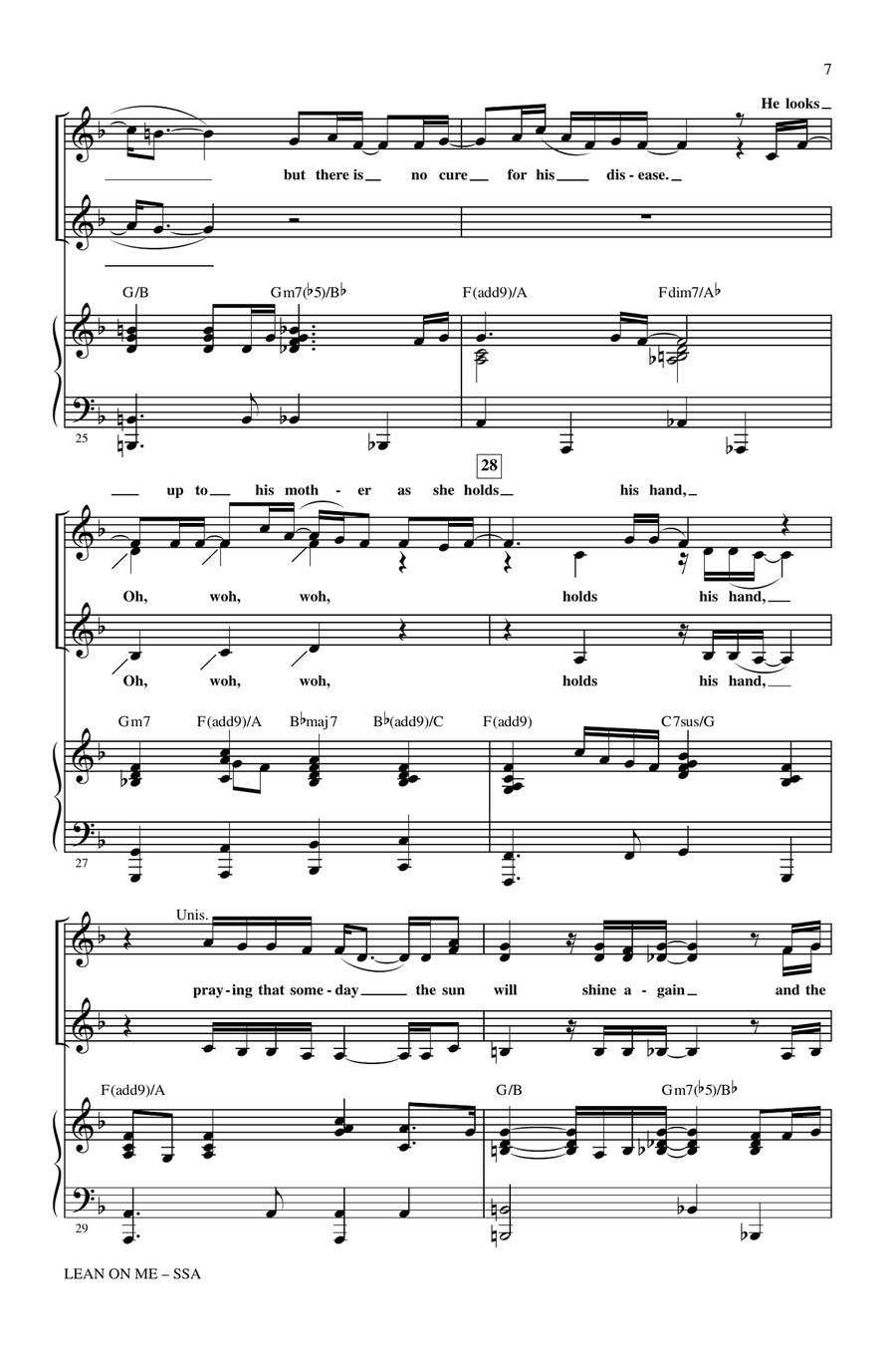 Lean On Me Lean On Me SSA scores gallery preview page 5