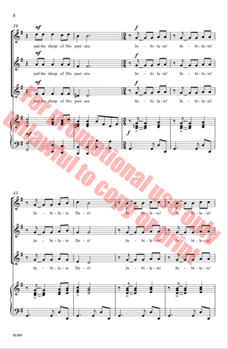 Jubilate Deo! Jubilate Deo! SSA scores gallery preview page 9