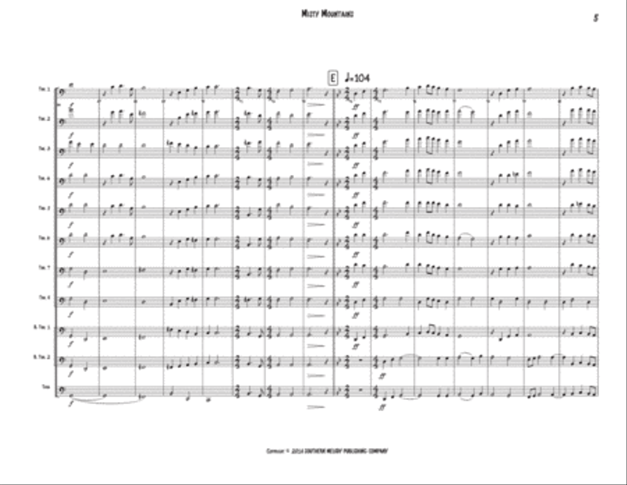 Misty Mountain Large Ensemble scores gallery preview page 5