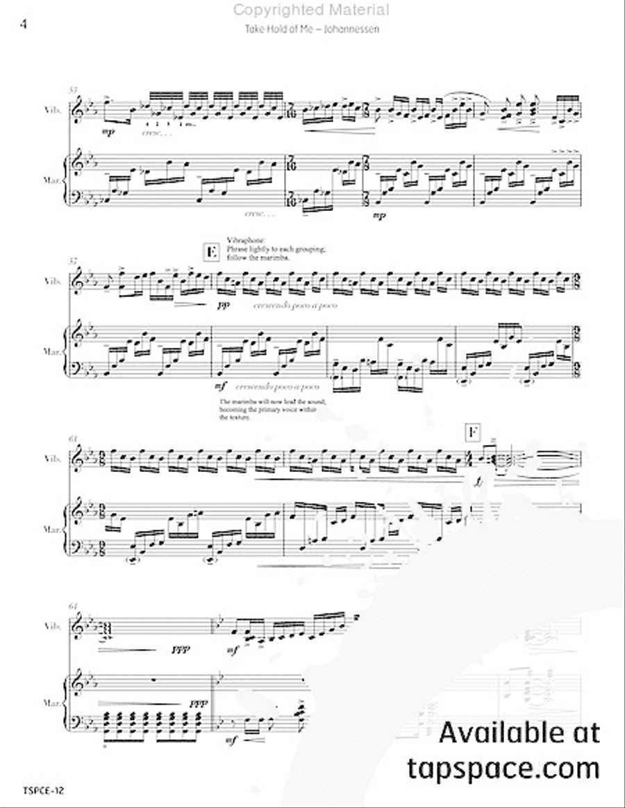 Take Hold of Me Marimba scores gallery preview page 7