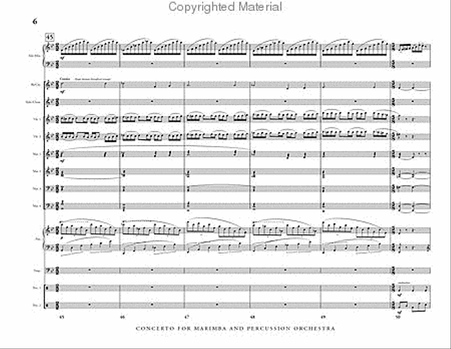 Concerto No. 2 for Marimba and Percussion Orchestra Percussion Ensemble scores gallery preview page 7