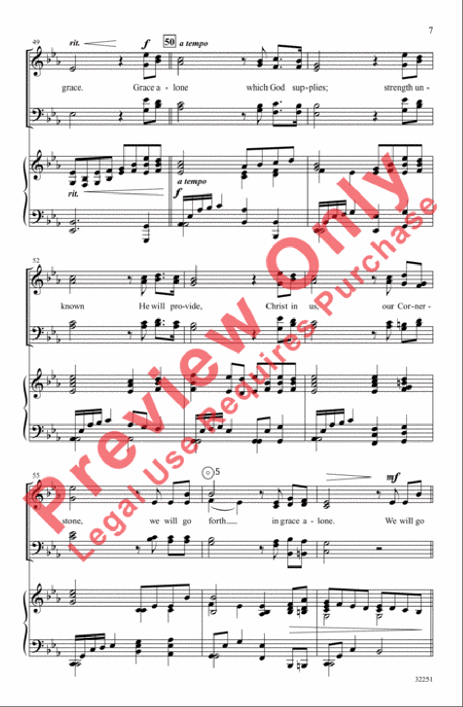 Grace Alone 4-Part scores gallery preview page 7